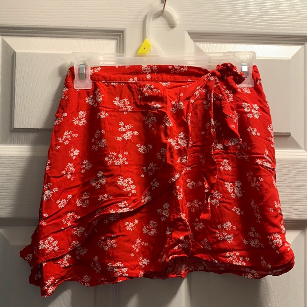 Red skirt